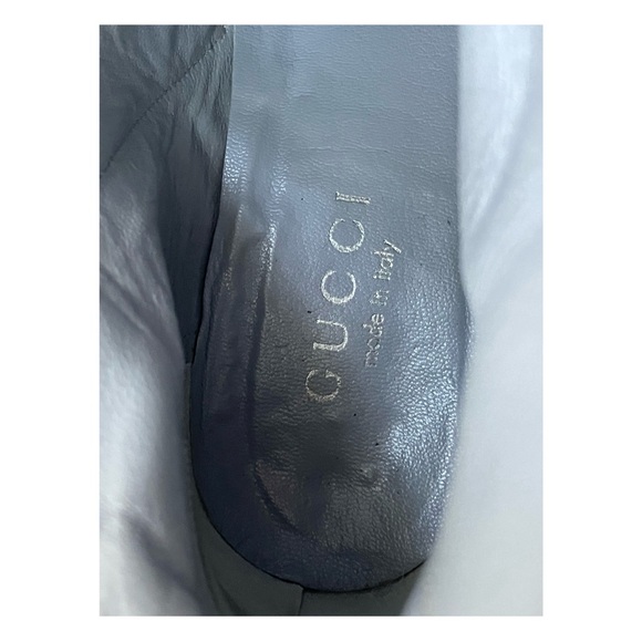 Authentic Gucci Black Leather Ankle Boots – Size 8.5 (Style 10402380) - Picture 11 of 12